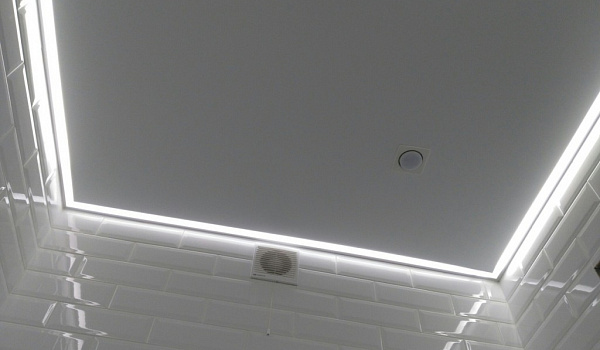 Подсветка на натяжном потолке - расчёт стоимости