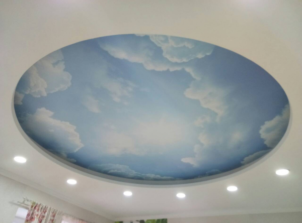 Пример тканевого потолка DESCOR 16 м²